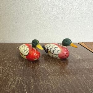 BUNDLE of Two (2) Vintage Mallard Duck Pencil Sharpener Hong Kong Small Plastic‎